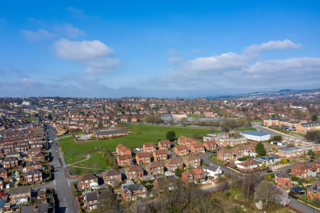 Aerial,Photo,Of,The,Town,Of,Kirkstall,In,Leeds,West